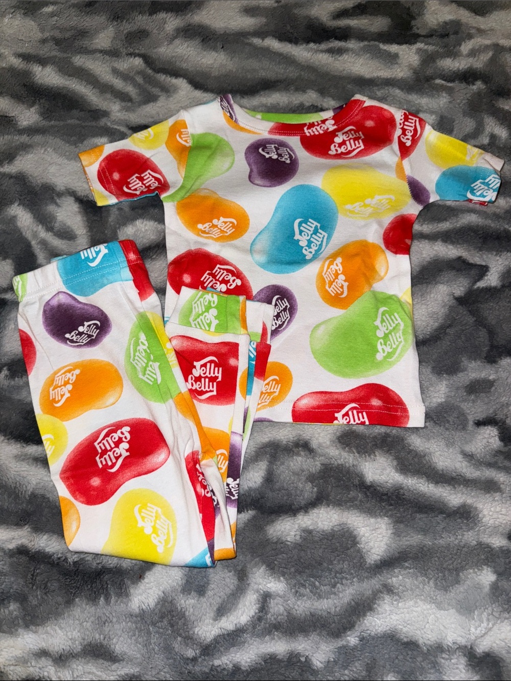 Jelly Belly Multicolor Kids Pajama Set - Short Sleeve Top & Pants
